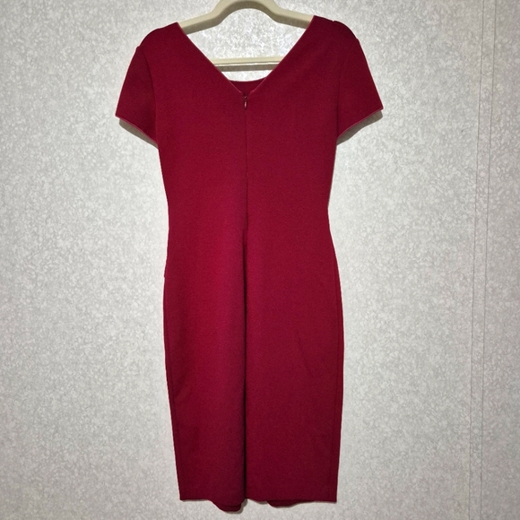 EMPORIO ARMANI  Red Ruched Wrap Midi Dress..SIZE:40 - Picture 10 of 16